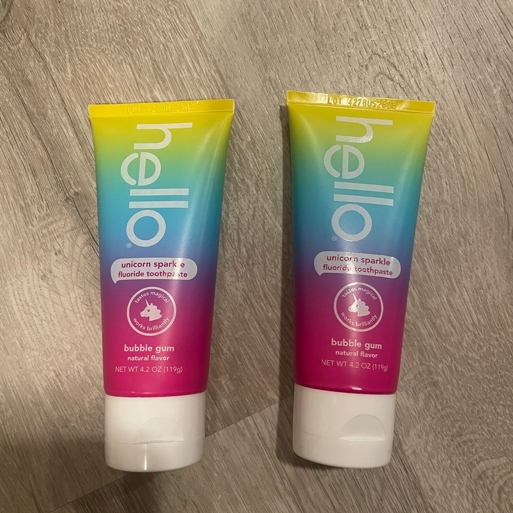 Hello Unicorn Sparkle Fluoride Kids Toothpaste - Bubble Gum Flavor
